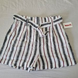 Love Tree Striped Linen Shorts